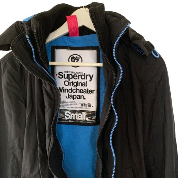 Superdry original windcheater Japan women’s black ski jacket size S - Picture 6 of 16